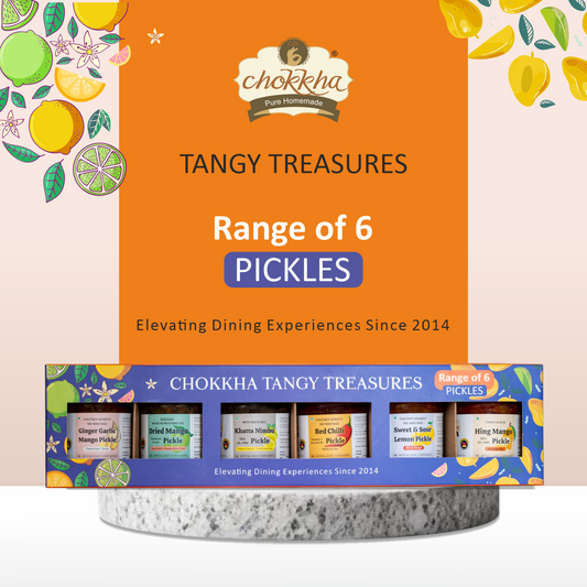 Chokkha Pickle Hamper with six jars of homemade pickle