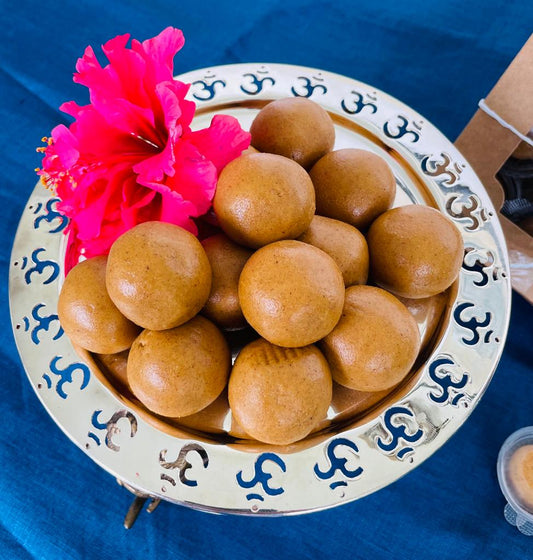 Chokkha Desi Ghee Besan Ladoo - traditional Indian sweet made with pure ghee and roasted besan