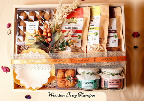 Wooden Tray Hamper