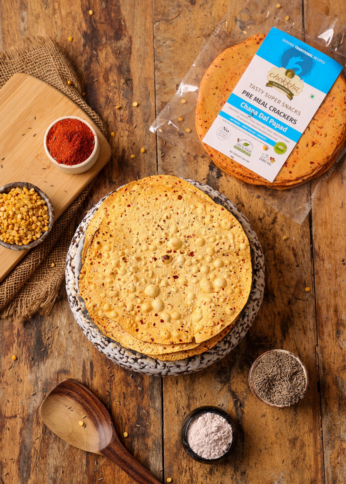 Chana Dal Papad – Crispy, Nutritious & Full of Flavor