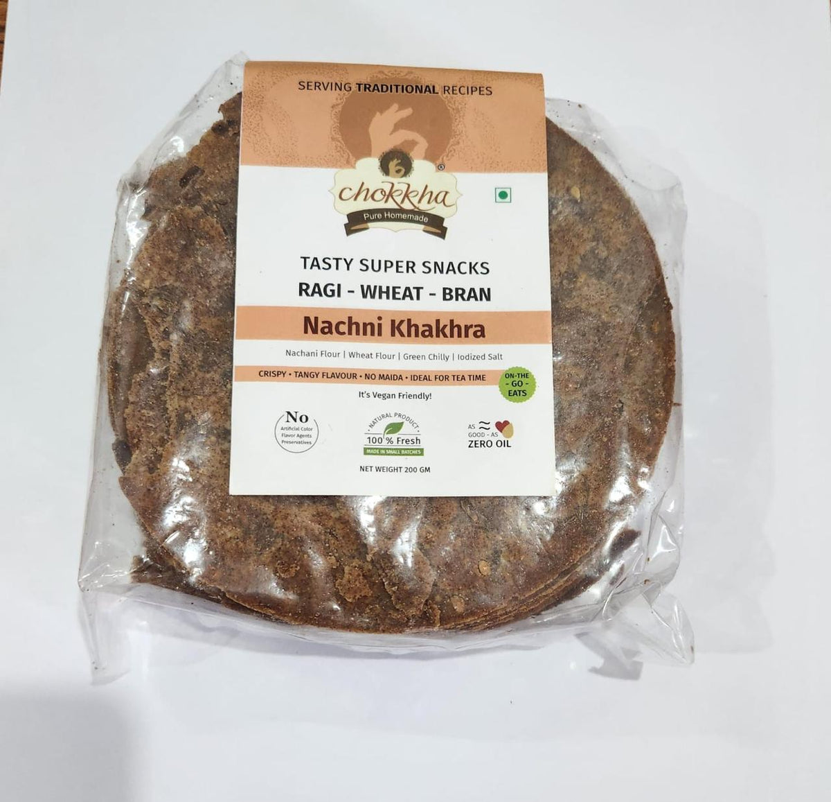 Chokkha Foods Ragi Khakra – Light, Healthy & Travel-Friendly!